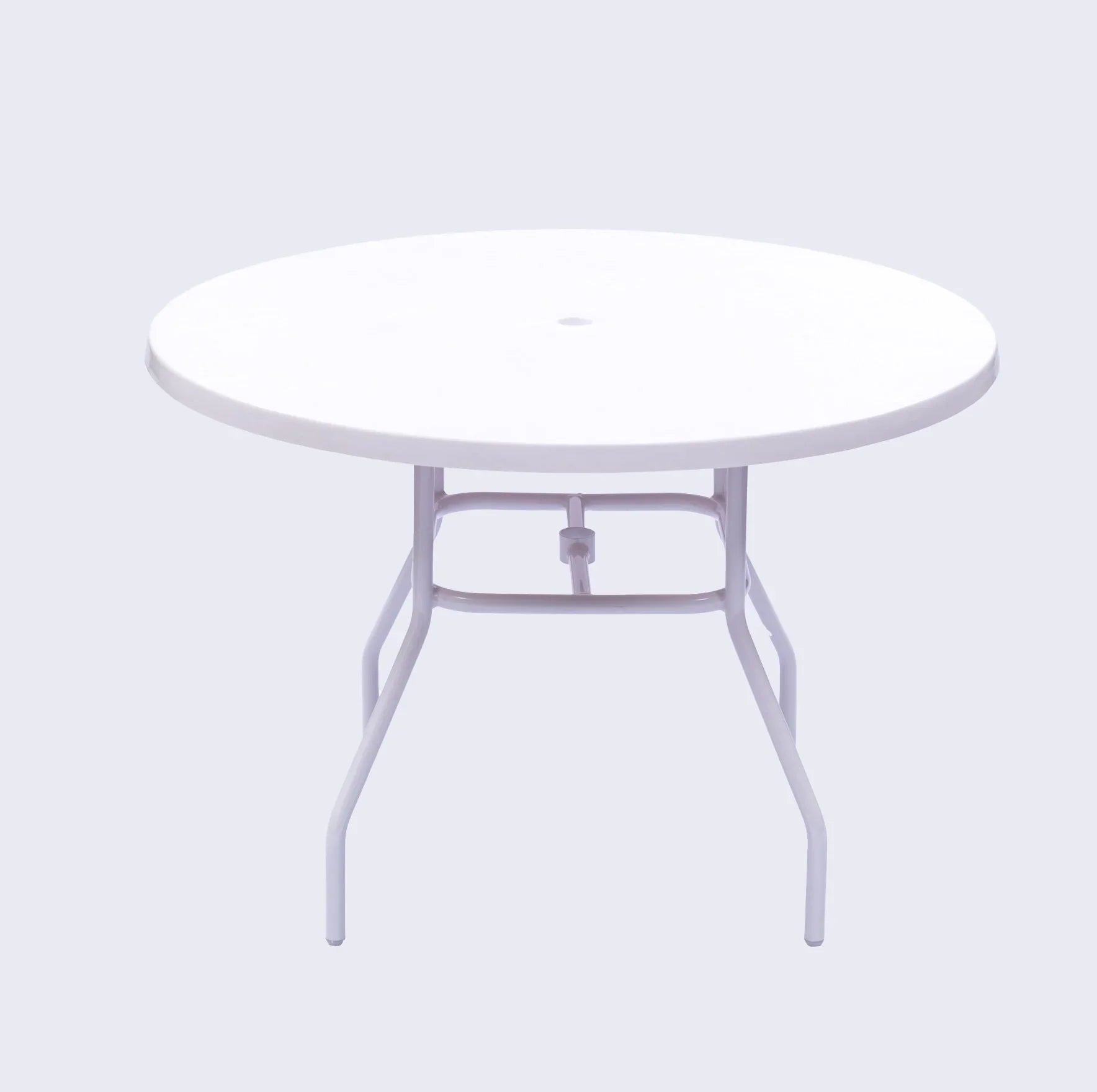 Beach Club 36in Round Fiberglass Commercial Pool Patio Table – Round Aluminum Tubing - Outdoorsiness