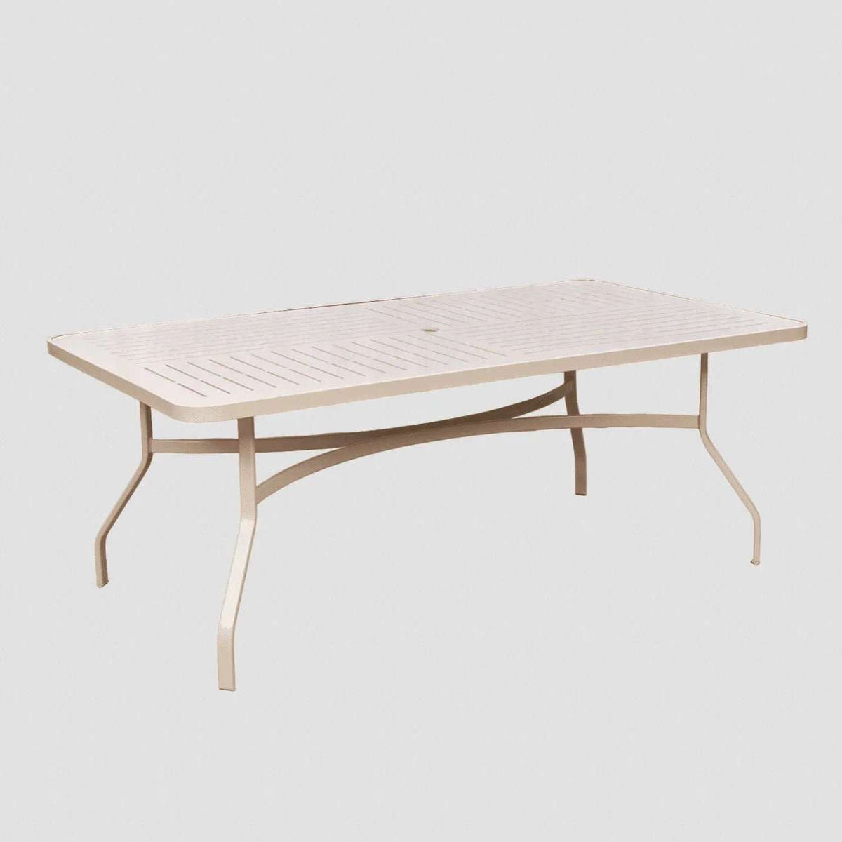 Beach Club 42x72in Rectangular Aluminum Commercial Pool Patio Table – Punched Top - Outdoorsiness