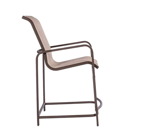 Beach Club Commercial Sling Bar Stool – Powder-Coated Aluminum, All-Weather Sling - Outdoorsiness