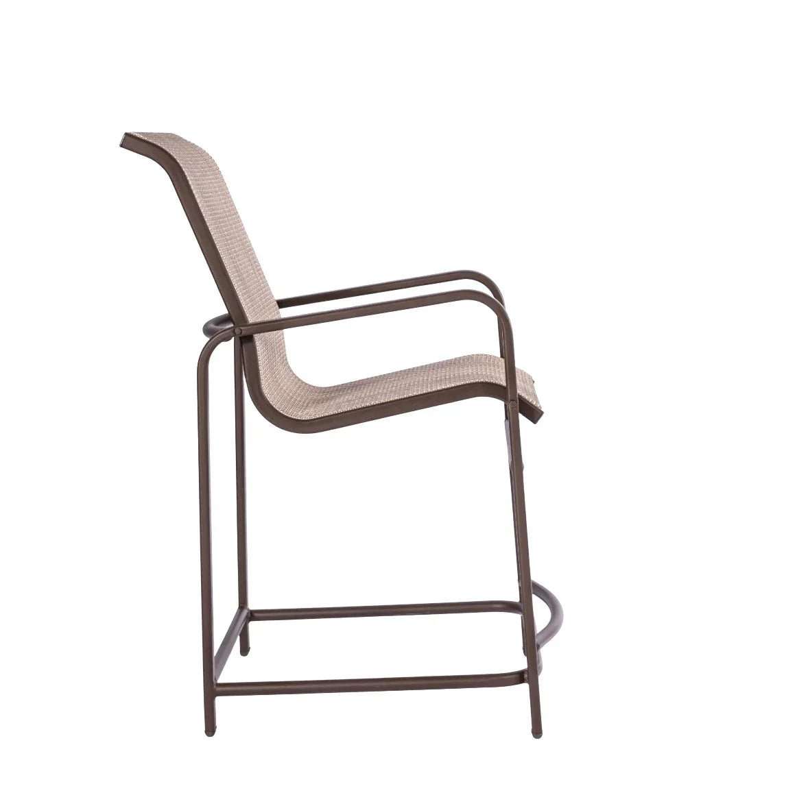 Beach Club Commercial Sling Bar Stool – Powder-Coated Aluminum, All-Weather Sling - Outdoorsiness
