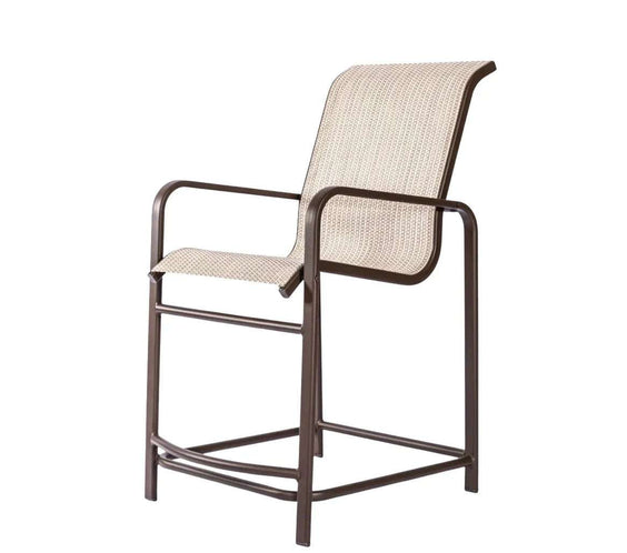 Beach Club Commercial Sling Bar Stool – Powder-Coated Aluminum, All-Weather Sling - Outdoorsiness