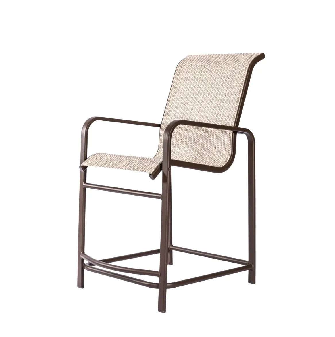 Beach Club Commercial Sling Bar Stool – Powder-Coated Aluminum, All-Weather Sling - Outdoorsiness