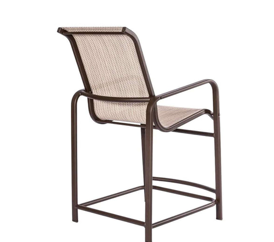 Beach Club Commercial Sling Bar Stool – Powder-Coated Aluminum, All-Weather Sling - Outdoorsiness