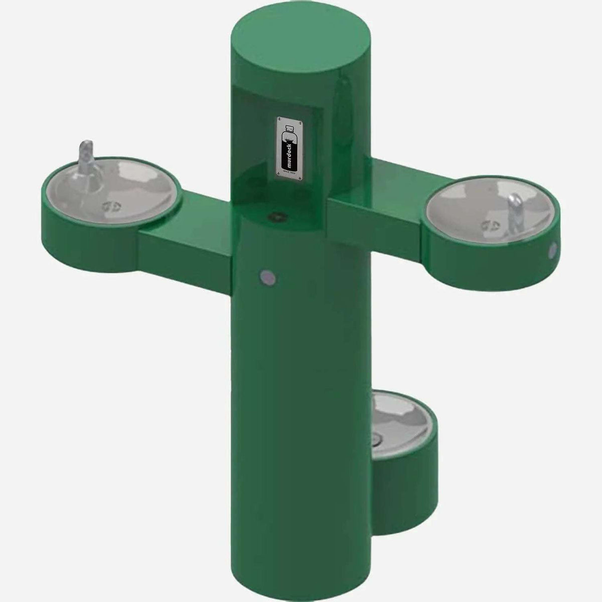 Bi-Level Pedestal Drinking Fountain, Bottle Filler & Pet Fountain - Outdoorsiness