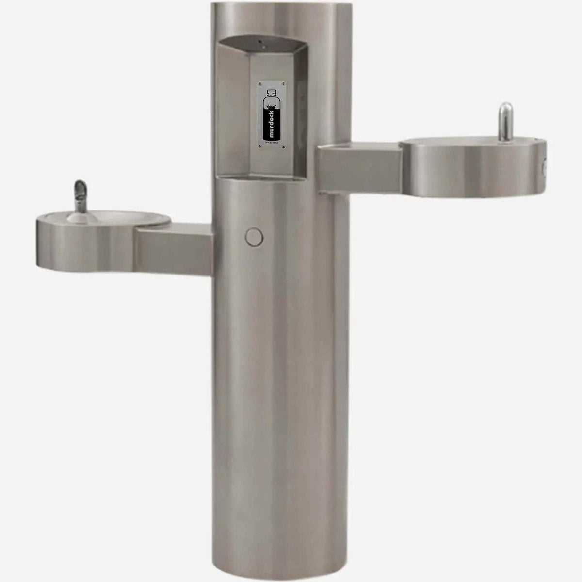 Bi-Level Pedestal Outdoor Drinking Fountain with Bottle Filler - Outdoorsiness