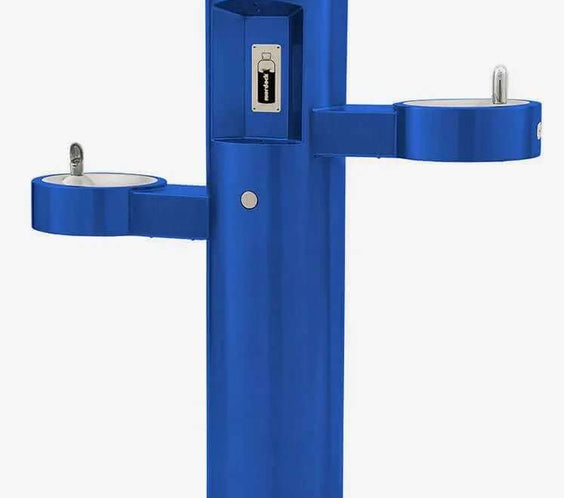 Bi-Level Pedestal Outdoor Drinking Fountain with Bottle Filler - Outdoorsiness