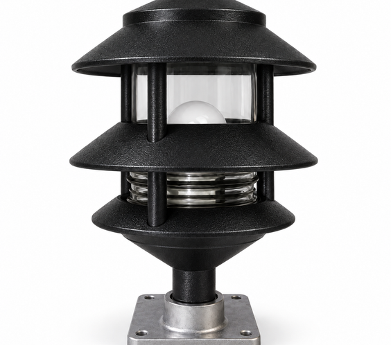 RV Pedestal Pagoda Light Kit — Dusk-to-Dawn LED