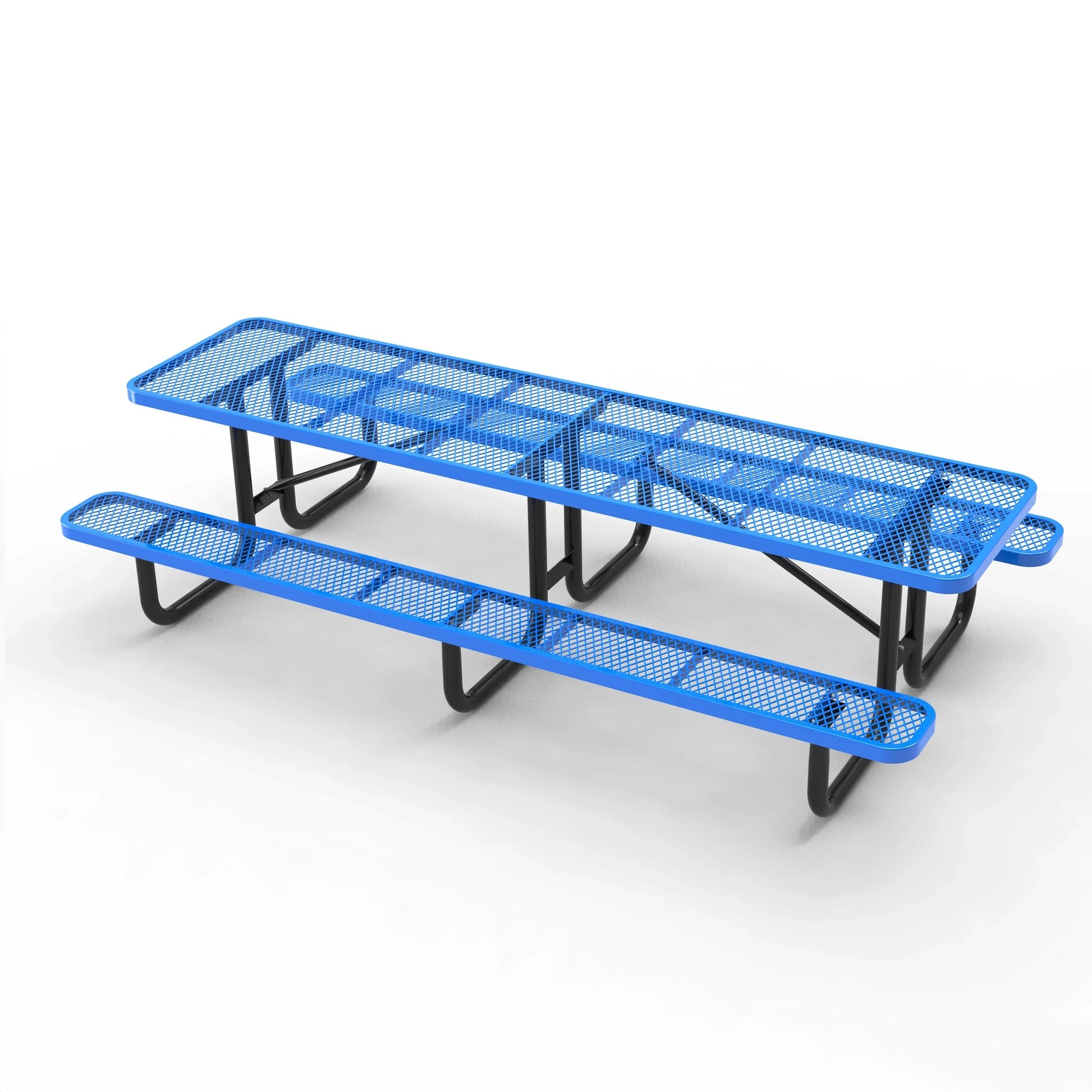 Outdoorsiness Quick Ship Commercial 10ft Rectangular Picnic Table – Thermoplastic Expanded Metal, UL Certified
