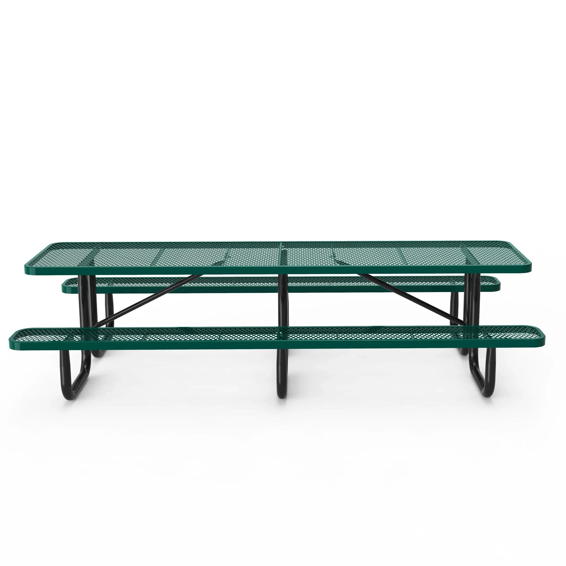 Outdoorsiness Quick Ship Commercial 10ft Rectangular Picnic Table – Thermoplastic Expanded Metal, UL Certified