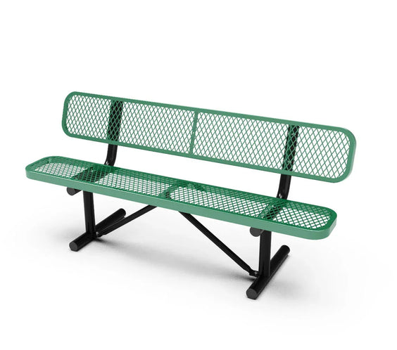 Commercial 6ft Portable Outdoor Park Bench – Thermoplastic Coated, Quick Ship