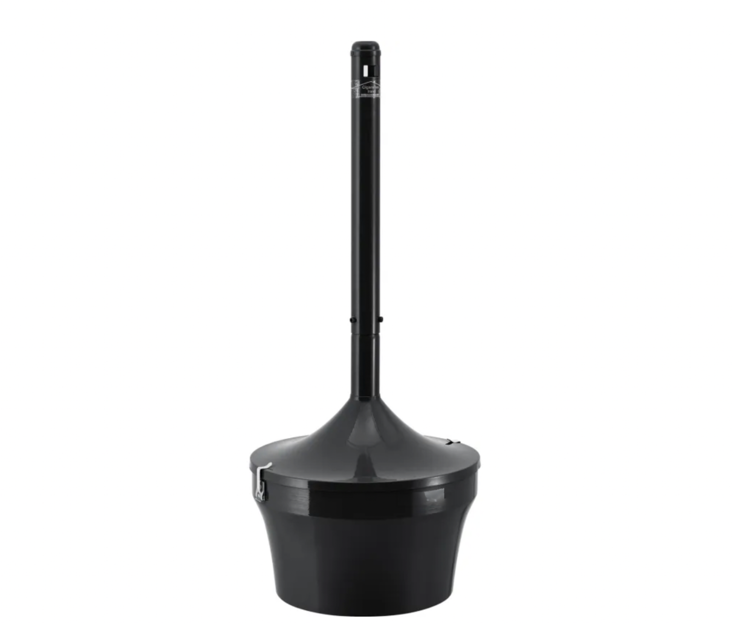 Steel Commercial Outdoor Ashtray, 4-1/2 Gallon, Black - Smokers Pole