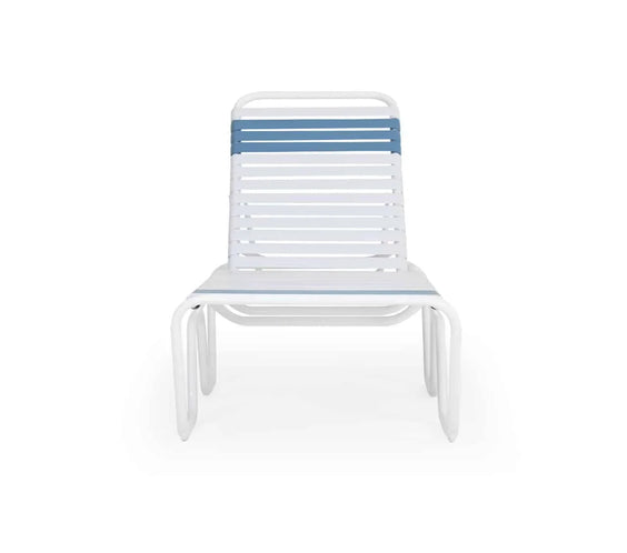 Vinyl Strap Commercial Chaise Lounge - 12 in Height