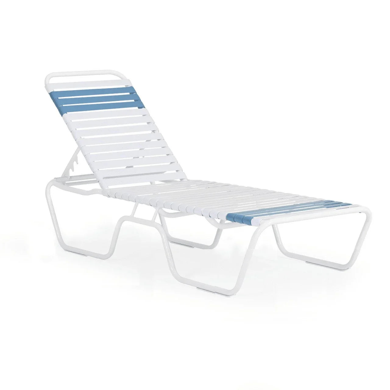 Vinyl Strap Commercial Chaise Lounge - 12 in Height