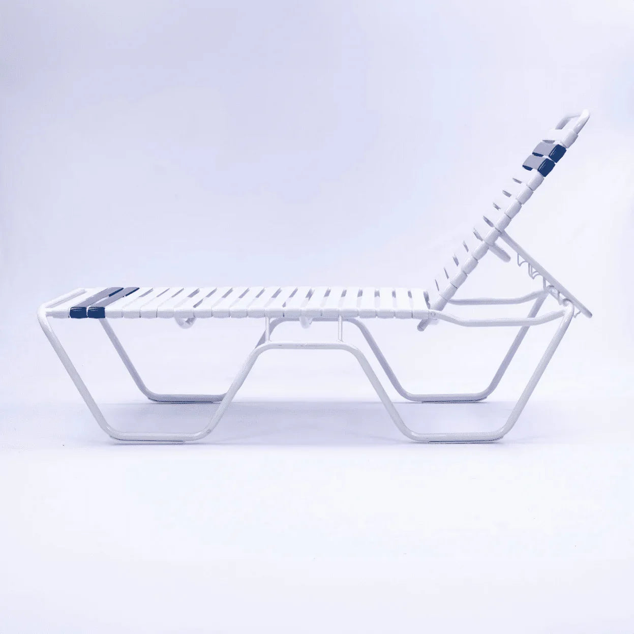 Vinyl Strap Commercial Pool Chaise Lounge - 16 in Height
