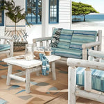 Cedar Log Indoor/Covered Patio Loveseat – 5 Finish Options – Cushions Included - Outdoorsiness