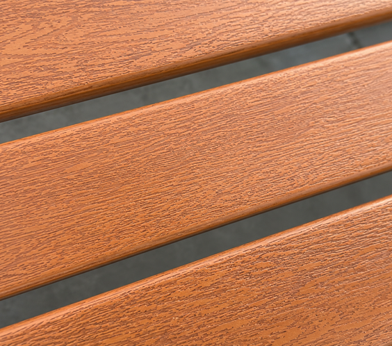 Heritage Style 6ft Recycled Plastic - Commercial Park Bench With Back – Aluminum Frame, Quick Ship