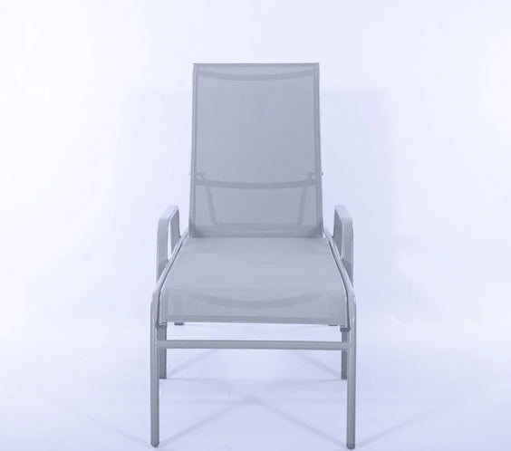 Commercial Sling Pool Chaise Lounge with Armrests – 16in