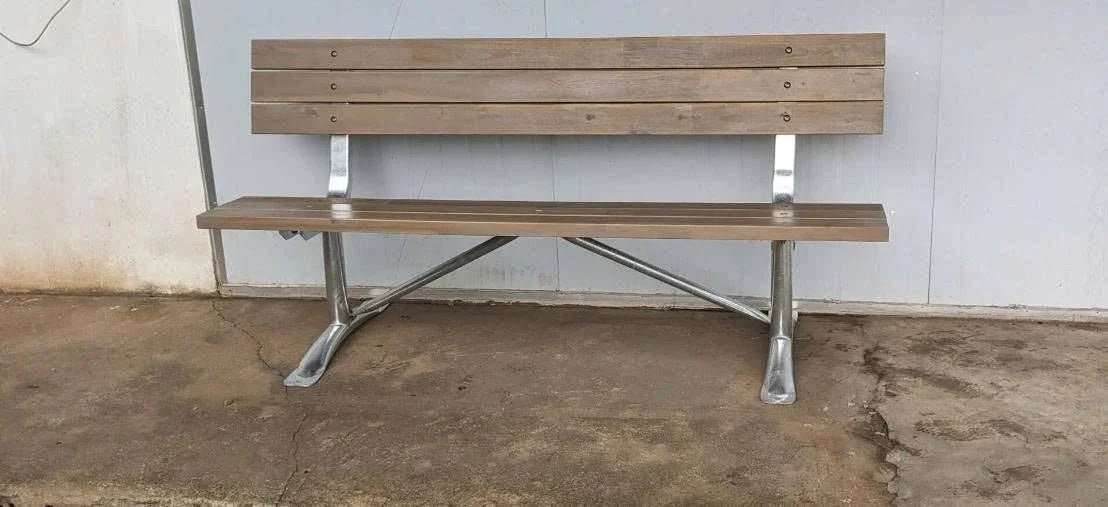 Classic 6ft Commercial Park Bench Frame Kit – Welded Channel, Galvanized, Quick Ship - Outdoorsiness