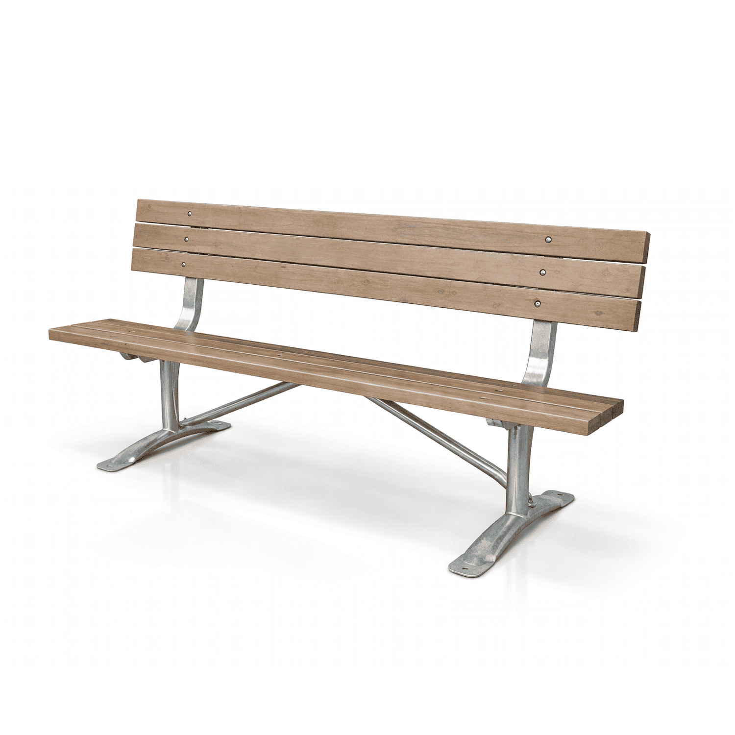Classic 6ft Commercial Park Bench Frame Kit – Welded Channel, Galvanized, Quick Ship - Outdoorsiness