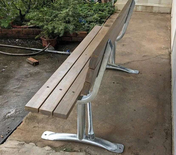 Classic 6ft Commercial Park Bench Frame Kit – Welded Channel, Galvanized, Quick Ship - Outdoorsiness