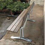 Classic 6ft Commercial Park Bench Frame Kit – Welded Channel, Galvanized, Quick Ship - Outdoorsiness