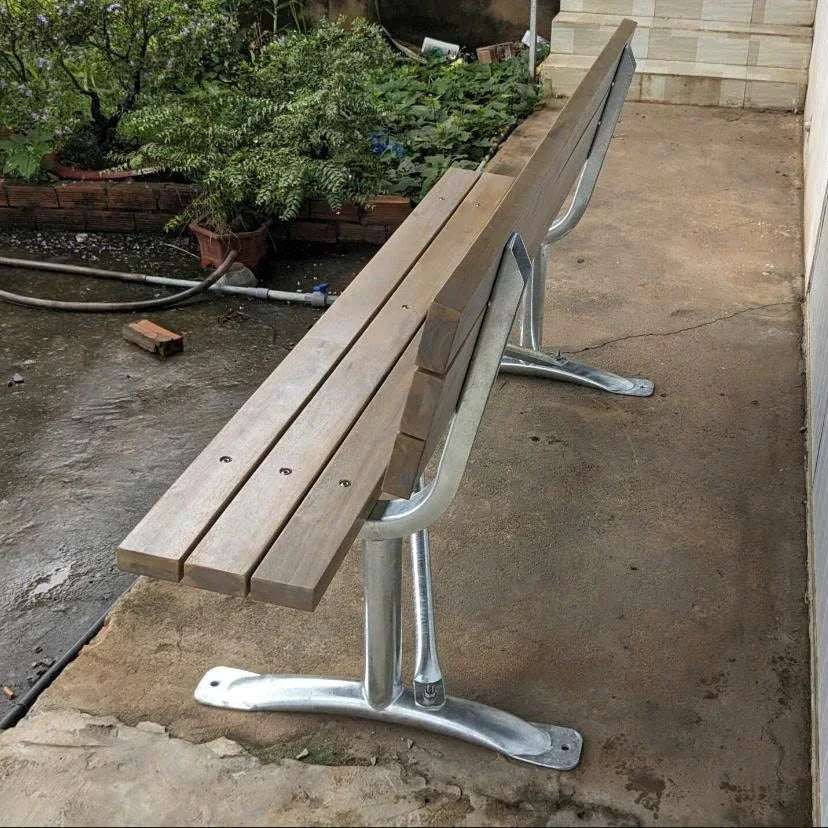 Classic 6ft Commercial Park Bench Frame Kit – Welded Channel, Galvanized, Quick Ship - Outdoorsiness