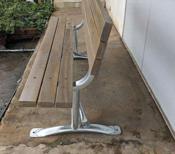 Classic 6ft Commercial Park Bench Frame Kit – Welded Channel, Galvanized, Quick Ship - Outdoorsiness