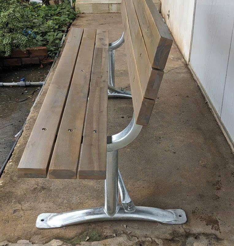 Classic 6ft Commercial Park Bench Frame Kit – Welded Channel, Galvanized, Quick Ship - Outdoorsiness