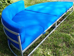 Club Cabana Cushion Quarter Sectional With Back - Deep Seating - Outdoorsiness