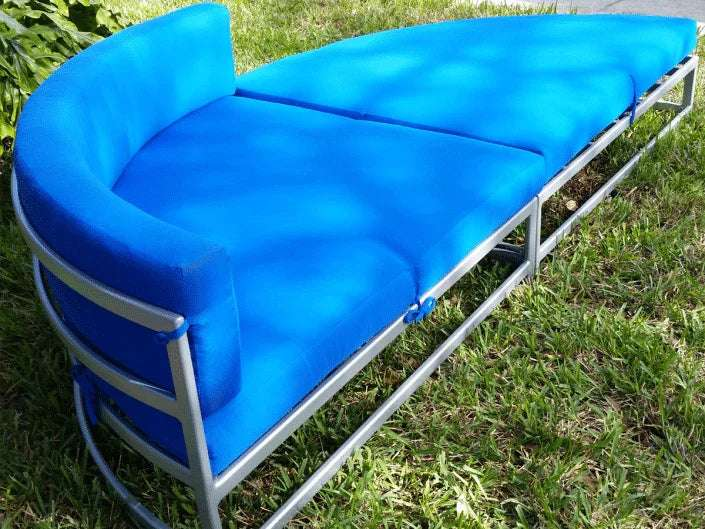 Club Cabana Cushion Quarter Sectional With Back - Deep Seating - Outdoorsiness