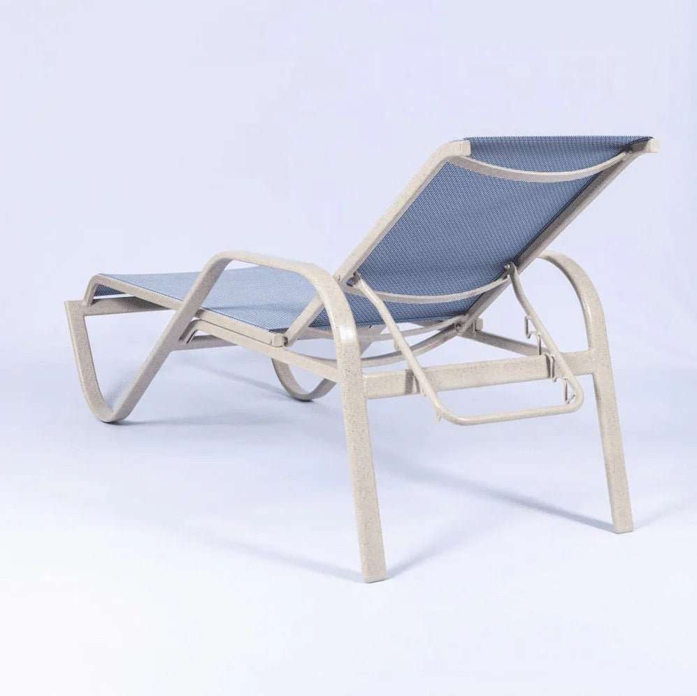 Comfort Series Commercial Sling Pool Chaise Lounge – 16in Wide Arm - Outdoorsiness