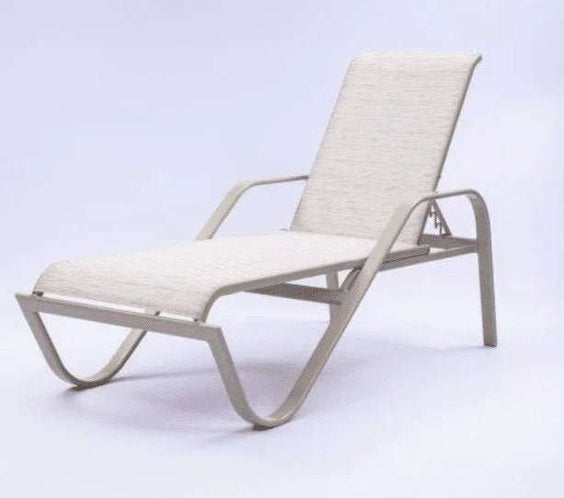 Comfort Series Commercial Sling Pool Chaise Lounge – 16in Wide Arm - Outdoorsiness