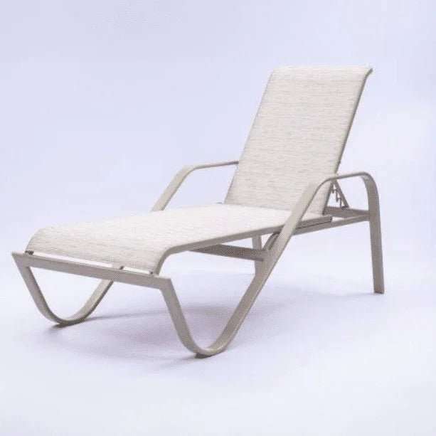 Comfort Series Commercial Sling Pool Chaise Lounge – 16in Wide Arm - Outdoorsiness