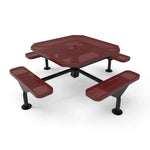 Commercial 46in Octagon Nexus Pedestal Picnic Table – Thermoplastic Expanded Metal - Outdoorsiness