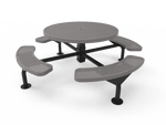 Commercial 46in Round Nexus Pedestal Picnic Table – Thermoplastic Expanded Metal - Outdoorsiness