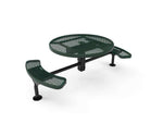 Commercial 46in Round Nexus Pedestal Picnic Table – Thermoplastic Expanded Metal - Outdoorsiness