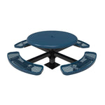 Commercial 46in Round Solid Top Pedestal Picnic Table – Thermoplastic Expanded Metal - Outdoorsiness
