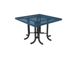 Commercial 46in Square Metal Outdoor Patio & Marketplace Table – Thermoplastic, Surface Mount - Outdoorsiness