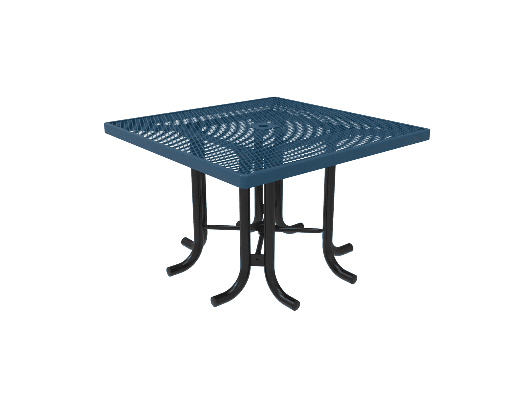 Commercial 46in Square Metal Outdoor Patio & Marketplace Table – Thermoplastic, Surface Mount - Outdoorsiness
