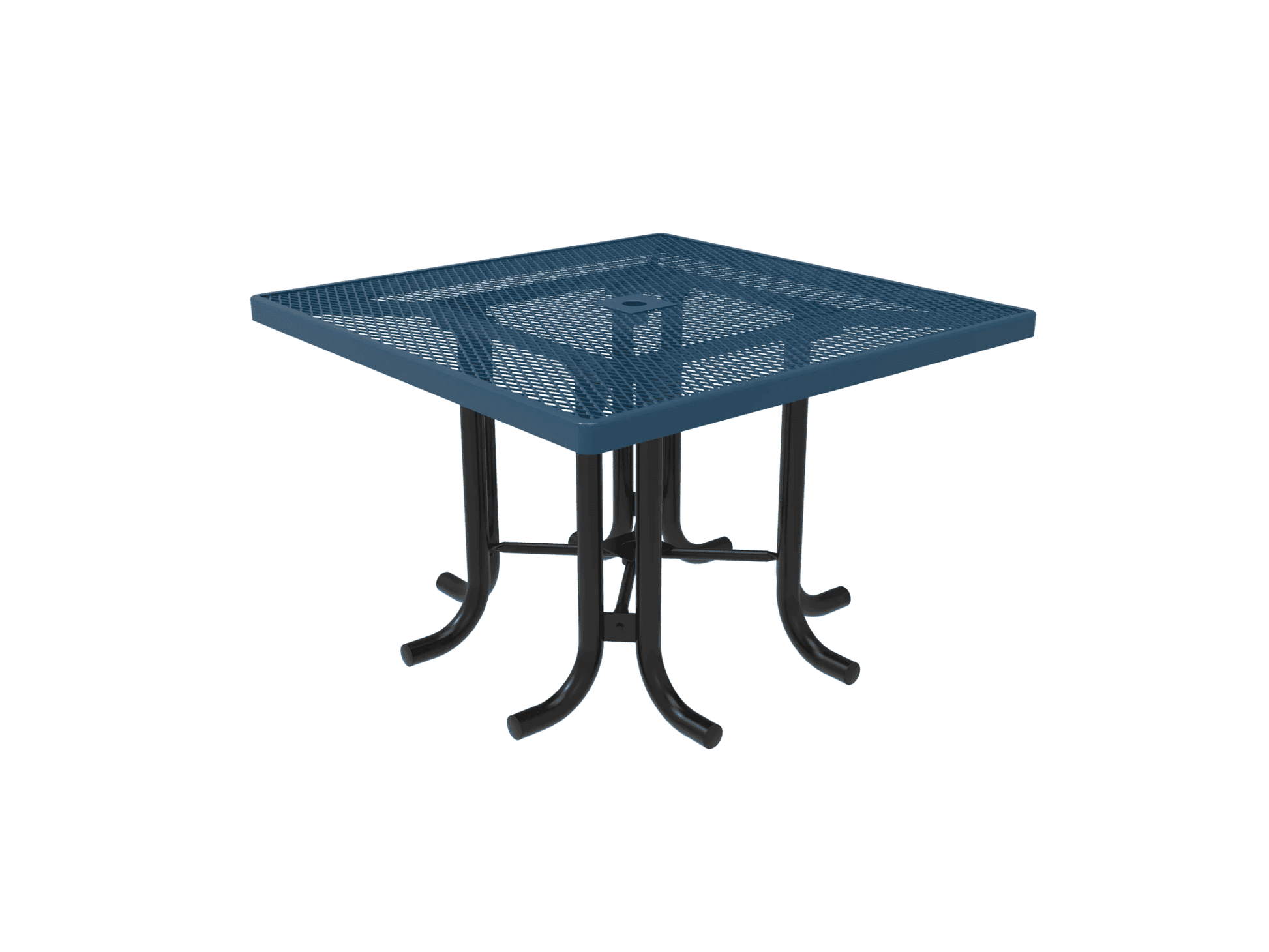 Commercial 46in Square Metal Outdoor Patio & Marketplace Table – Thermoplastic, Surface Mount - Outdoorsiness