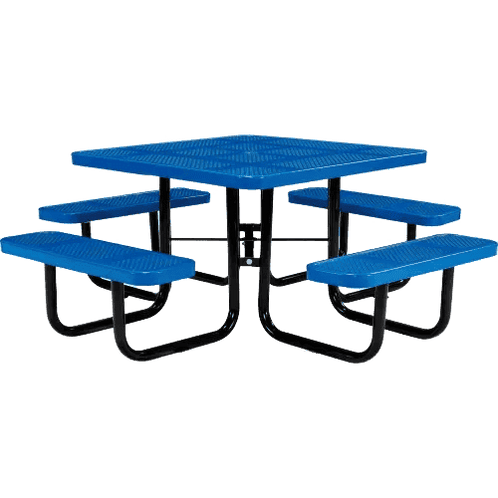 Commercial 46in Square Portable Picnic Table – Thermoplastic Punched Steel, UL Certified - Outdoorsiness