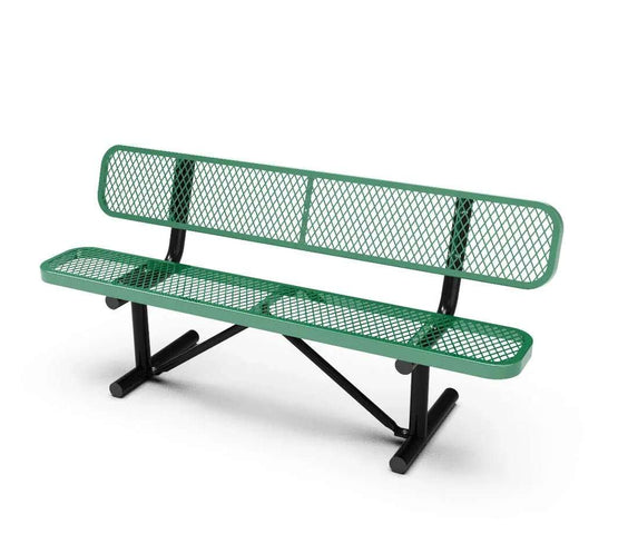Commercial 6ft Portable Outdoor Park Bench – Thermoplastic Coated, Quick Ship - Outdoorsiness