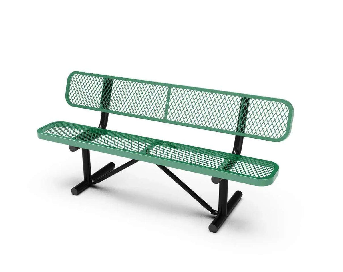 Commercial 6ft Portable Outdoor Park Bench – Thermoplastic Coated, Quick Ship - Outdoorsiness