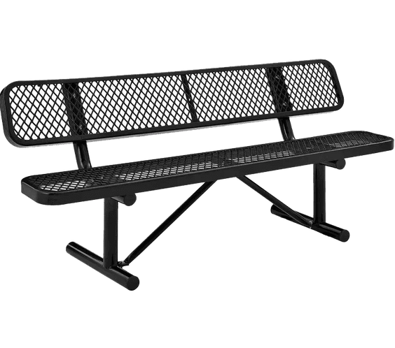 Commercial 6ft Portable Outdoor Park Bench – Thermoplastic Coated, Quick Ship - Outdoorsiness