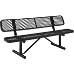 Commercial 6ft Portable Outdoor Park Bench – Thermoplastic Coated, Quick Ship - Outdoorsiness