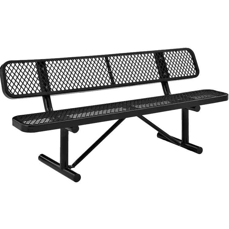 Commercial 6ft Portable Outdoor Park Bench – Thermoplastic Coated, Quick Ship - Outdoorsiness