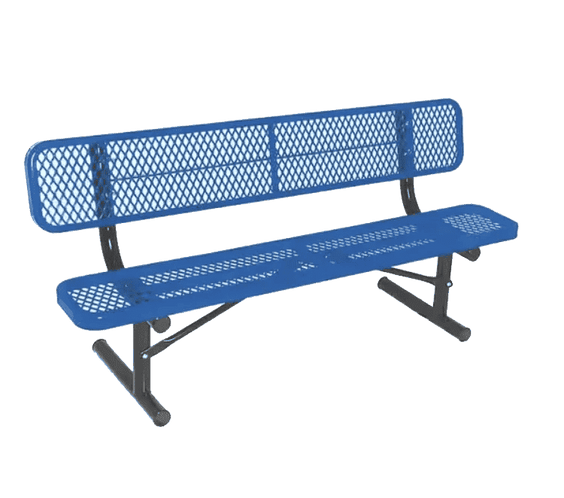 Commercial 6ft Portable Outdoor Park Bench – Thermoplastic Coated, Quick Ship - Outdoorsiness