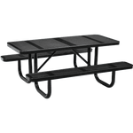Commercial 6ft Rectangular Portable Picnic Table – Thermoplastic Punched Steel, Quick Ship - Outdoorsiness