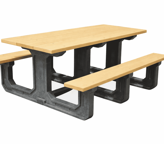 Commercial 6ft Recycled Plastic Picnic Table – 100% HDPE, Quick Ship - Outdoorsiness