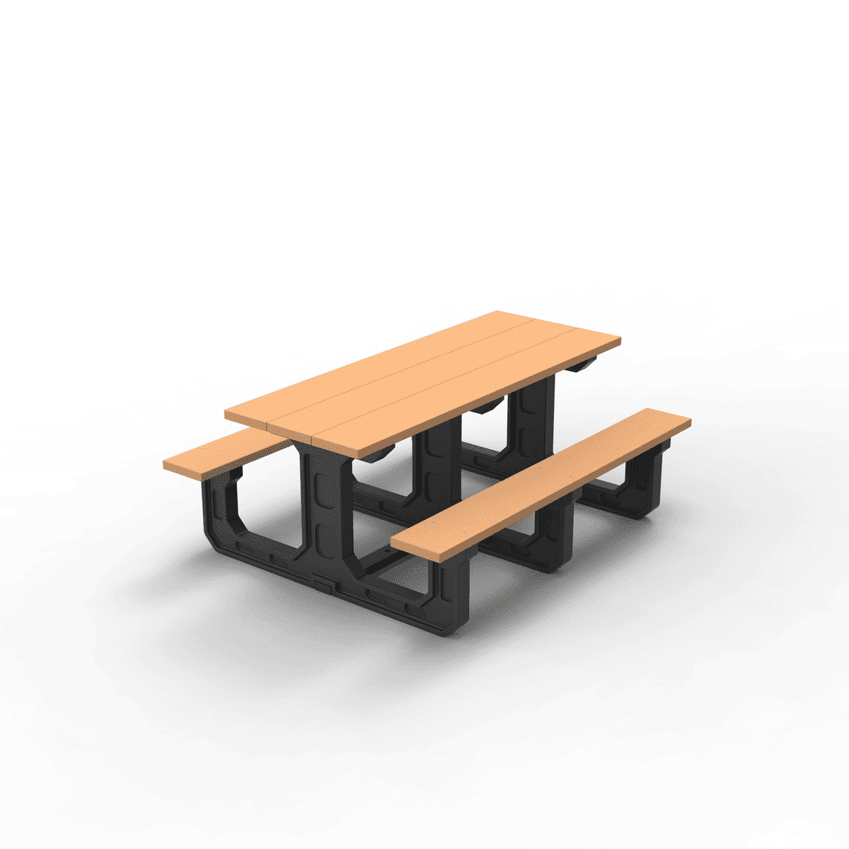 Commercial 6ft Recycled Plastic Picnic Table – 100% HDPE, Quick Ship - Outdoorsiness